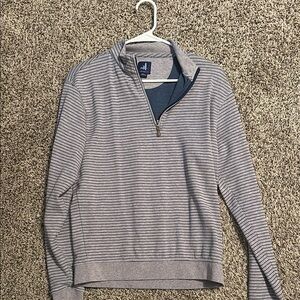 Johnie-O Striped Quarter-Zip Sweater